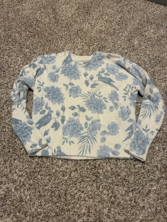 Rachel Zoe Sweaters - Rachel Zoe Cream Sweater with Light Blue Floral Print